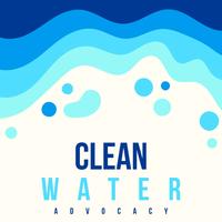 Poster di advocacy sull'acqua pulita vettore