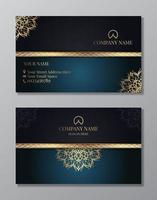 attività commerciale carta con d'oro mandala ornamento vettore