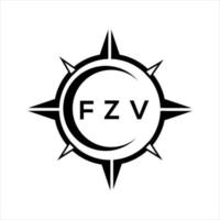 fzv astratto tecnologia cerchio ambientazione logo design su bianca sfondo. fzv creativo iniziali lettera logo. vettore