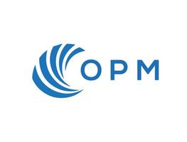 op.m lettera logo design su bianca sfondo. op.m creativo cerchio lettera logo concetto. op.m lettera design. vettore