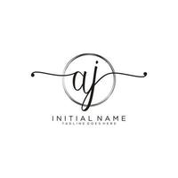 iniziale aj femminile logo collezioni modello. grafia logo di iniziale firma, nozze, moda, gioielliere, boutique, floreale e botanico con creativo modello per qualunque azienda o attività commerciale. vettore