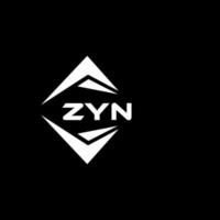 zyn astratto tecnologia logo design su nero sfondo. zyn creativo iniziali lettera logo concetto. vettore