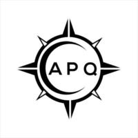 apq astratto monogramma scudo logo design su bianca sfondo. apq creativo iniziali lettera logo. vettore