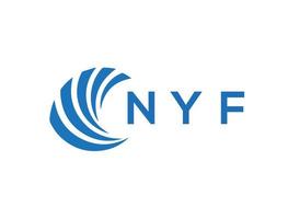 nyf creativo cerchio lettera logo concetto. nyf lettera design.nyf lettera logo design su bianca sfondo. nyf creativo cerchio lettera logo concetto. nyf lettera design. vettore