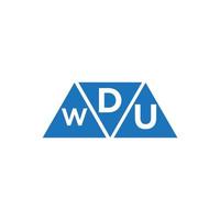 dwu triangolo forma logo design su bianca sfondo. dwu creativo iniziali lettera logo concetto. vettore
