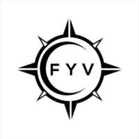 fyv astratto tecnologia cerchio ambientazione logo design su bianca sfondo. fyv creativo iniziali lettera logo. vettore