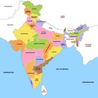 dettagliato India nazione carta geografica vettore