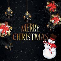 buon natale e felice anno nuovo celebrazione biglietto di auguri vettore