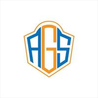 ag astratto monogramma scudo logo design su bianca sfondo. ag creativo iniziali lettera logo. vettore