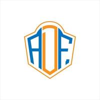 adf astratto monogramma scudo logo design su bianca sfondo. adf creativo iniziali lettera logo. vettore