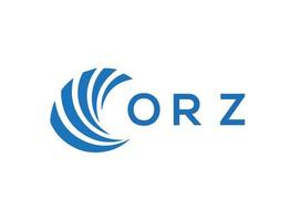 orz lettera logo design su bianca sfondo. orz creativo cerchio lettera logo concetto. orz lettera design. vettore