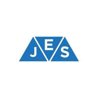 ejs triangolo forma logo design su bianca sfondo. ejs creativo iniziali lettera logo concetto. vettore