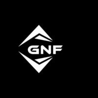 gnf astratto tecnologia logo design su nero sfondo. gnf creativo iniziali lettera logo concetto. vettore