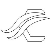 lettera c icona illustrazione vettore
