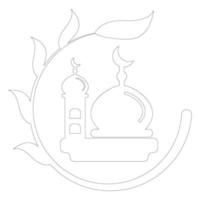 moschea logo illustrazione vettore