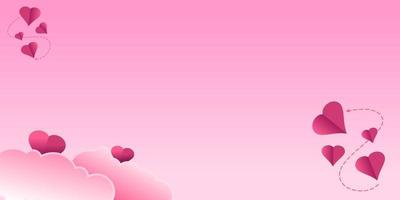illustrazione di bello rosa sfondo con cuore grafico e copia spazio per San Valentino giorno vettore