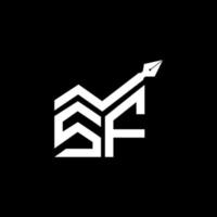 sf lettera logo design creativo con grafica vettoriale, sf logo semplice e moderno. vettore