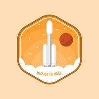 Vettore di patch Flat Mission to Mars