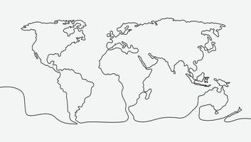 uno ictus schema mondo carta geografica vettore