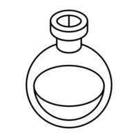 un'icona di design modificabile del pallone chimico vettore