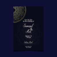 modello di mandala con elementi eleganti e classici. ottimo per invito, flyer, menu, brochure, sfondo vettore Premium