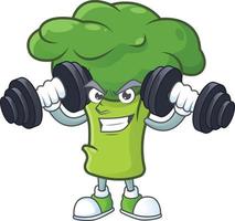 verde broccoli cartone animato personaggio stile vettore