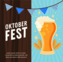 banner di celebrazione della birra più oktoberfest vettore