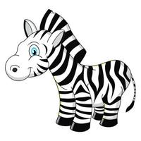 cartone animato zebra vettore illustrazione