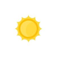 icona del sole, logo vettoriale solare su sfondo bianco