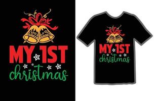 mio 1 ° Natale svg t camicia design vettore