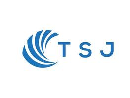 tsj lettera logo design su bianca sfondo. tsj creativo cerchio lettera logo concetto. tsj lettera design. vettore
