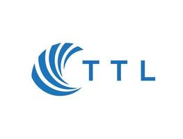 ttl lettera logo design su bianca sfondo. ttl creativo cerchio lettera logo concetto. ttl lettera design. vettore