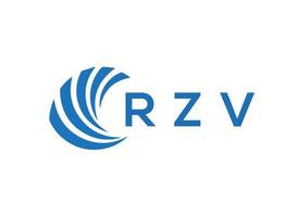 rzv lettera logo design su bianca sfondo. rzv creativo cerchio lettera logo concetto. rzv lettera design. vettore
