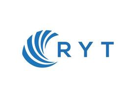 ryt lettera logo design su bianca sfondo. ryt creativo cerchio lettera logo concetto. ryt lettera design. vettore