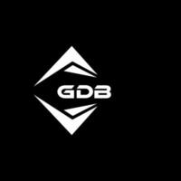 gdb astratto tecnologia logo design su nero sfondo. gdb creativo iniziali lettera logo concetto. vettore