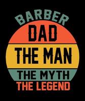 barbiere papà il uomo vettore