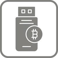 bitcoin USB dispositivo vettore icona