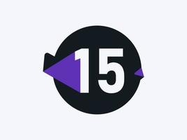 15 numero logo icona design vettore Immagine. numero logo icona design vettore Immagine