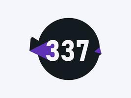 337 numero logo icona design vettore Immagine. numero logo icona design vettore Immagine