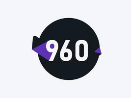 960 numero logo icona design vettore Immagine. numero logo icona design vettore Immagine