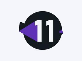 11 numero logo icona design vettore Immagine. numero logo icona design vettore Immagine