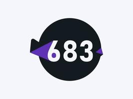 683 numero logo icona design vettore Immagine. numero logo icona design vettore Immagine