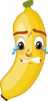 personaggio dei cartoni animati di banana con espressione facciale vettore