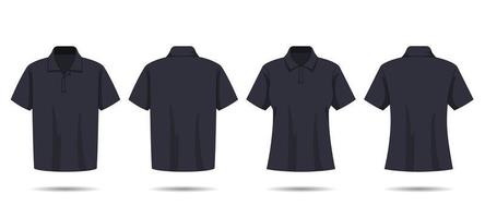 nero polo camicia modello vettore