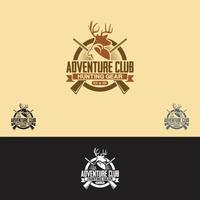 modello di progettazione del logo del club di avventura vettore