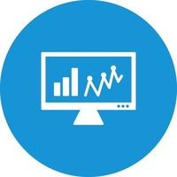 in linea statistiche vettore icona