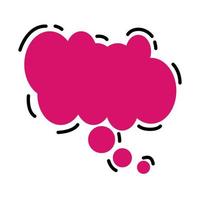 discorso bolla colore rosa icona isolato vettore