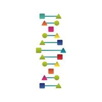 molecola di DNA struttura icona isolata vettore