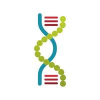 molecola di DNA struttura icona isolata vettore