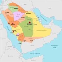 mappa dell'arabia saudita vettore